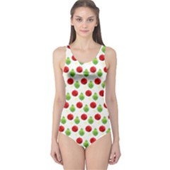 Watercolor Ornaments One Piece Swimsuit by patternstudio