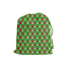 Christmas Tree Drawstring Pouches (large)  by patternstudio