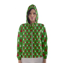 Christmas Tree Hooded Wind Breaker (women) by patternstudio