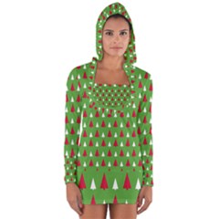 Christmas Tree Long Sleeve Hooded T-shirt by patternstudio