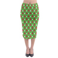 Christmas Tree Midi Pencil Skirt