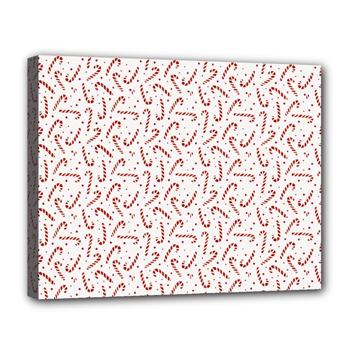 Candy Cane Canvas 14  x 11 