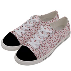 Candy Cane Women s Low Top Canvas Sneakers by patternstudio