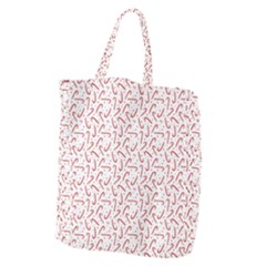 Candy Cane Giant Grocery Zipper Tote