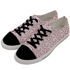 Candy Cane Men s Low Top Canvas Sneakers