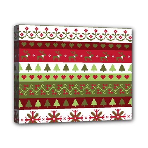 Christmas Spirit Pattern Canvas 10  X 8 