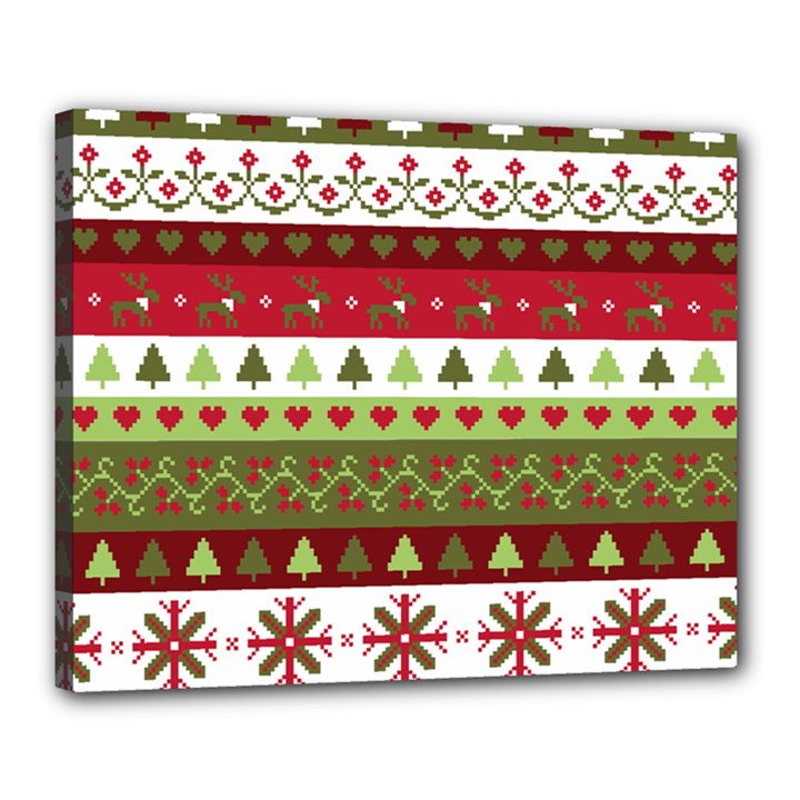 Christmas Spirit Pattern Canvas 20  x 16 