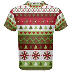 Christmas Spirit Pattern Men s Cotton Tee by patternstudio