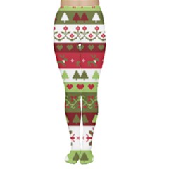 Christmas Spirit Pattern Women s Tights