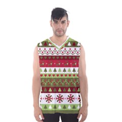 Christmas Spirit Pattern Men s Basketball Tank Top