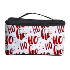 Ho Ho Ho Santaclaus Christmas Cheer Cosmetic Storage Case by patternstudio