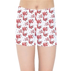 Ho Ho Ho Santaclaus Christmas Cheer Kids Sports Shorts by patternstudio