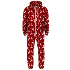 Red Reindeers Hooded Jumpsuit (men)  by patternstudio