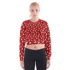 Red Reindeers Cropped Sweatshirt