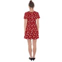 Red Reindeers Drop Hem Mini Chiffon Dress View2