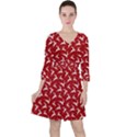 Red Reindeers Ruffle Dress View1