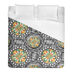 Beveled Geometric Pattern Duvet Cover (full/ Double Size) by linceazul