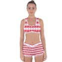 Knitted Red White Reindeers Racerback Boyleg Bikini Set View1