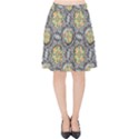 Beveled Geometric Pattern Velvet High Waist Skirt View1