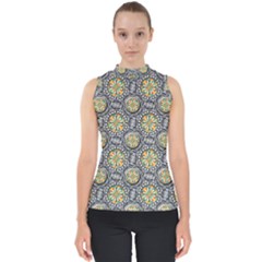 Beveled Geometric Pattern Shell Top by linceazul