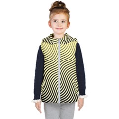 Black And Gold Waves Kid s Puffer Vest by SageExpress