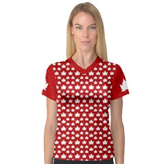 Cute Canada  V-neck Sport Mesh Tee