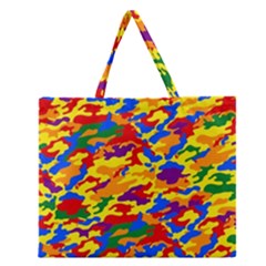 Homouflage Gay Stealth Camouflage Zipper Large Tote Bag by PodArtist