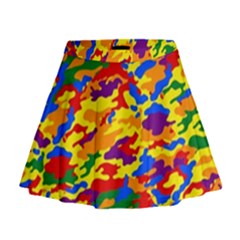 Homouflage Gay Stealth Camouflage Mini Flare Skirt by PodArtist