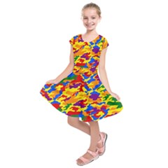 Homouflage Gay Stealth Camouflage Kids  Short Sleeve Dress by PodArtist