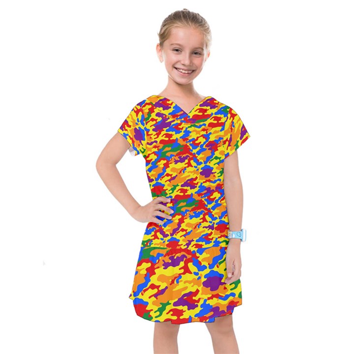 Homouflage Gay Stealth Camouflage Kids  Drop Waist Dress