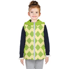 Green Rectangular Pattern Kid s Puffer Vest by berwies