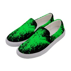 Green Triangle Splash Women s Canvas Slip Ons by berwies