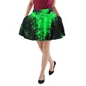 green triangle splash A-Line Pocket Skirt View1