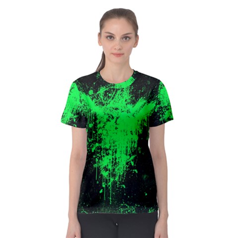 Green Triangle Splash Women s Sport Mesh Tee by berwies