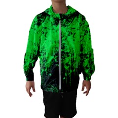 Green Triangle Splash Hooded Wind Breaker (kids) by berwies