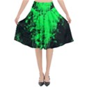 green triangle splash Flared Midi Skirt View1