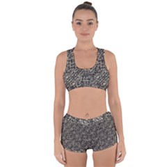 Animal Print Camo Pattern Racerback Boyleg Bikini Set by dflcprints