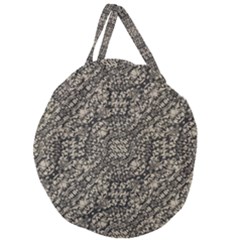 Animal Print Camo Pattern Giant Round Zipper Tote