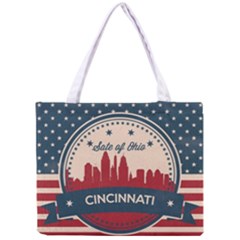 Retro Cincinnati Ohio Skyline Mini Tote Bag by Bigfootshirtshop