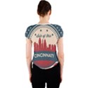 Retro Cincinnati Ohio Skyline Crew Neck Crop Top View2