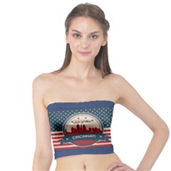 Retro Cincinnati Ohio Skyline Tube Top by Bigfootshirtshop