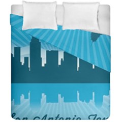 San Antonio Texas Skyline Duvet Cover Double Side (california King Size) by Bigfootshirtshop