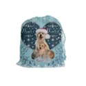 It s winter and christmas time, cute kitten and dogs Drawstring Pouches (Large)  View1