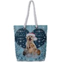 It s winter and christmas time, cute kitten and dogs Full Print Rope Handle Bag (Small) View1