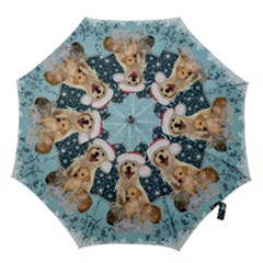 It s Winter And Christmas Time, Cute Kitten And Dogs Hook Handle Umbrellas (medium) by FantasyWorld7