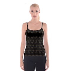 Black And Gold Festive Design Spaghetti Strap Top by SageExpress