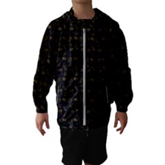 Black And Gold Festive Design Hooded Wind Breaker (kids) by SageExpress