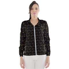 Black And Gold Festive Design Wind Breaker (women) by SageExpress