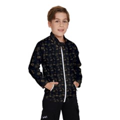 Black And Gold Festive Design Wind Breaker (kids) by SageExpress