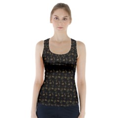 Black And Gold Festive Design Racer Back Sports Top by SageExpress